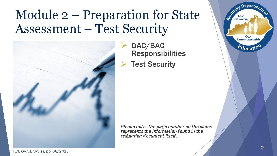 Module 2 – Preparation for State Assessment – Test Security Ø DAC/BAC Responsibilities Ø