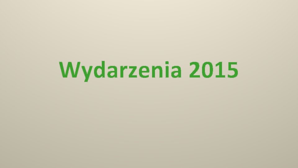 Wydarzenia 2015 