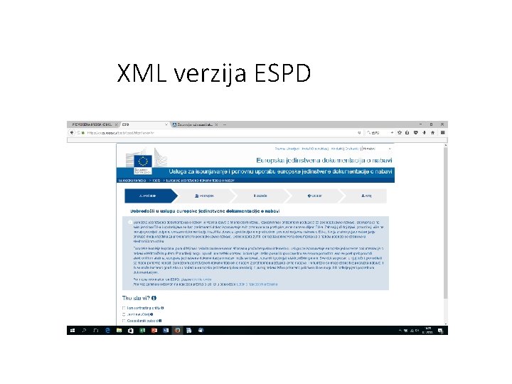 XML verzija ESPD 