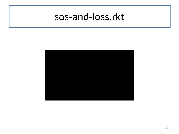 sos-and-loss. rkt 18 