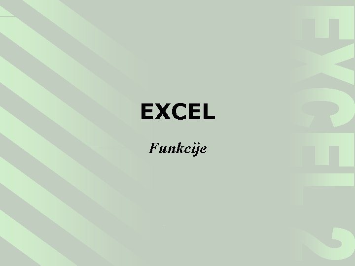 EXCEL Funkcije 