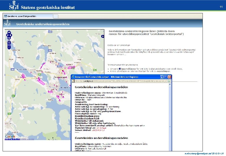 11 mats. oberg@swedgeo. se/2012 -01 -24 