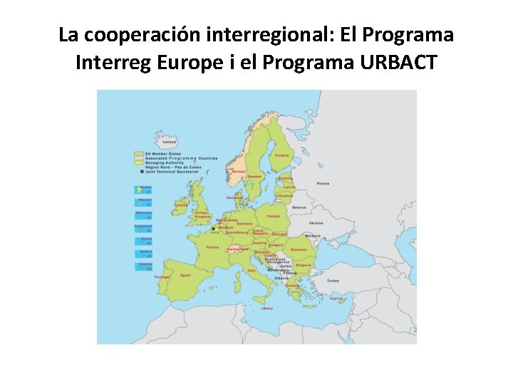 La cooperación interregional: El Programa Interreg Europe i el Programa URBACT 