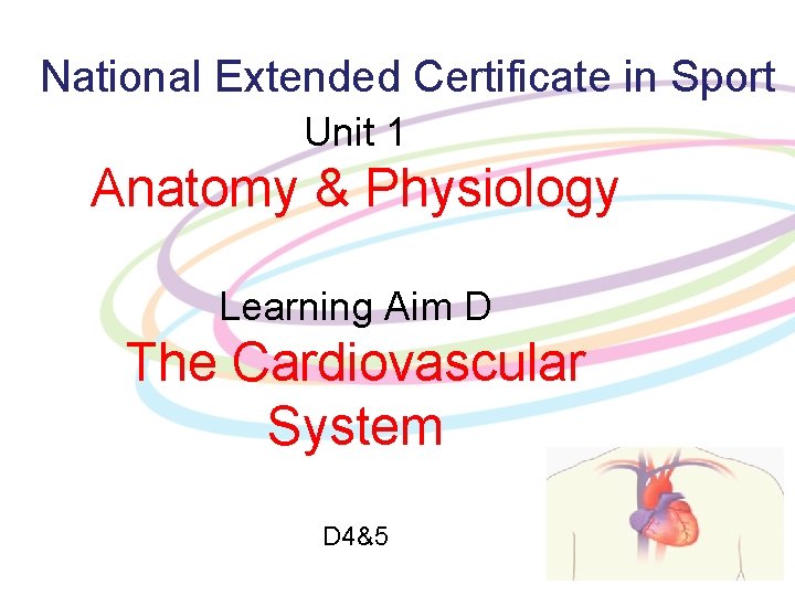 National Extended Certificate in Sport Unit 1 Anatomy & Physiology Learning Aim D The