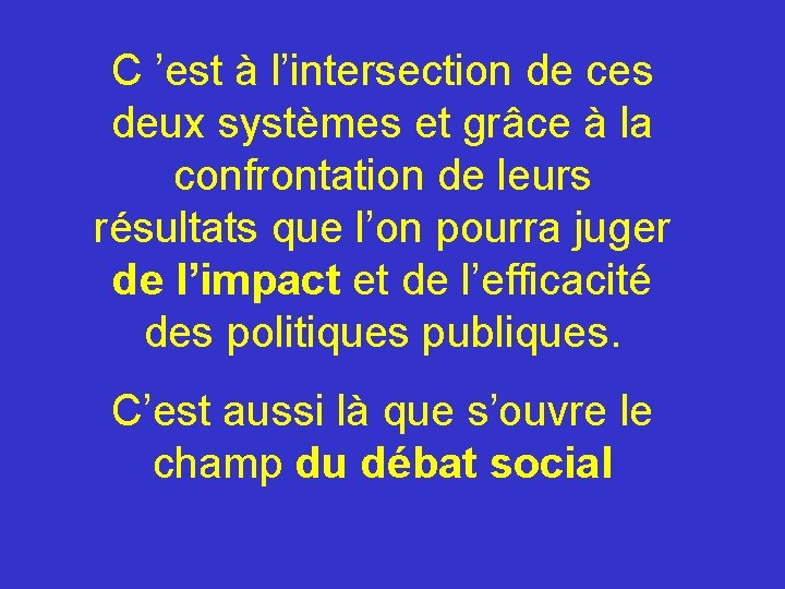 C ’est à l’intersection de ces deux systèmes et grâce à la confrontation de