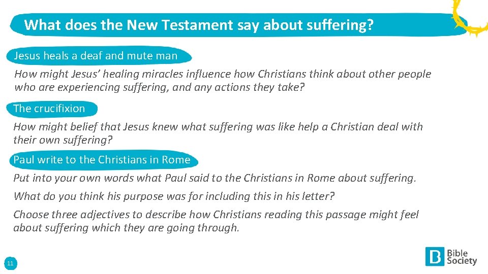 What does the New Testament say about suffering? Jesus heals a deaf and mute