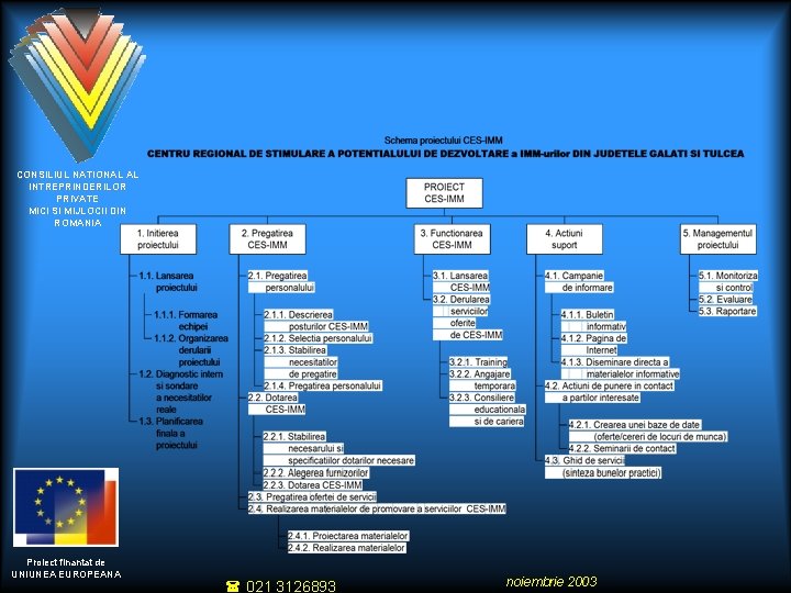 CONSILIUL NATIONAL AL INTREPRINDERILOR PRIVATE MICI SI MIJLOCII DIN ROMANIA Proiect finantat de UNIUNEA