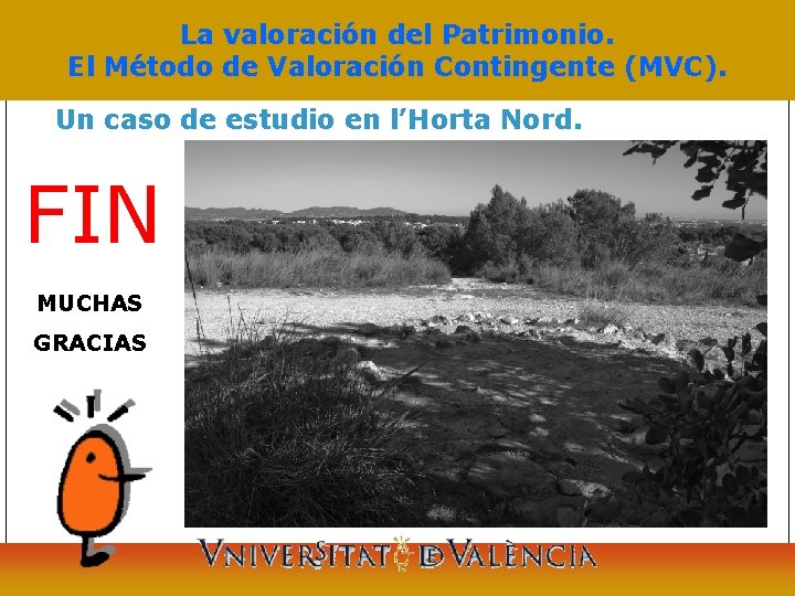 La valoración del Patrimonio. El Método de Valoración Contingente (MVC). Un caso de estudio