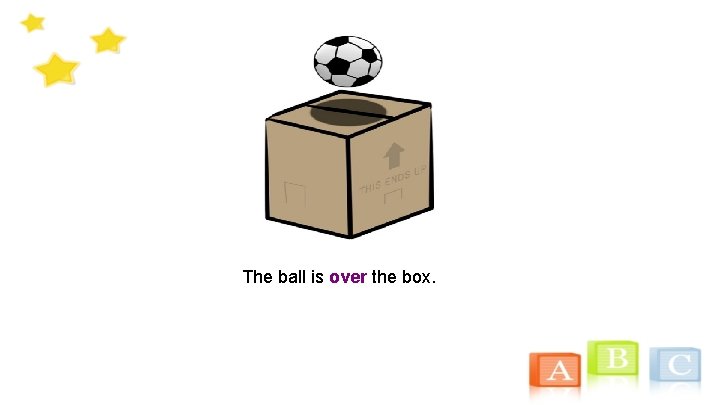 The ball is over the box. 