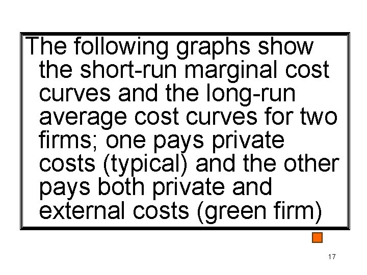 The following graphs show the short-run marginal cost curves and the long-run average cost