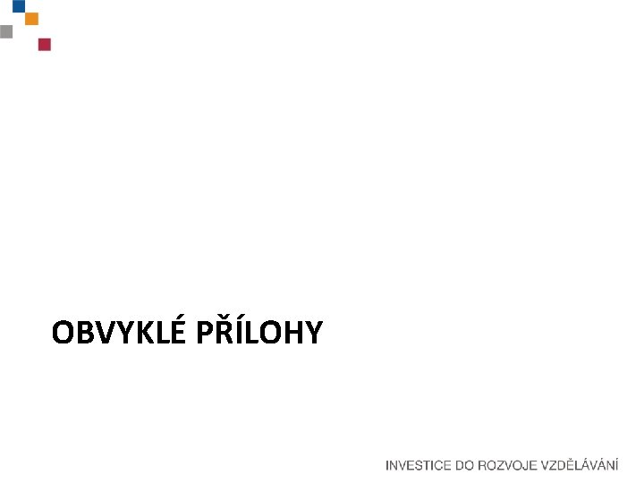 OBVYKLÉ PŘÍLOHY 