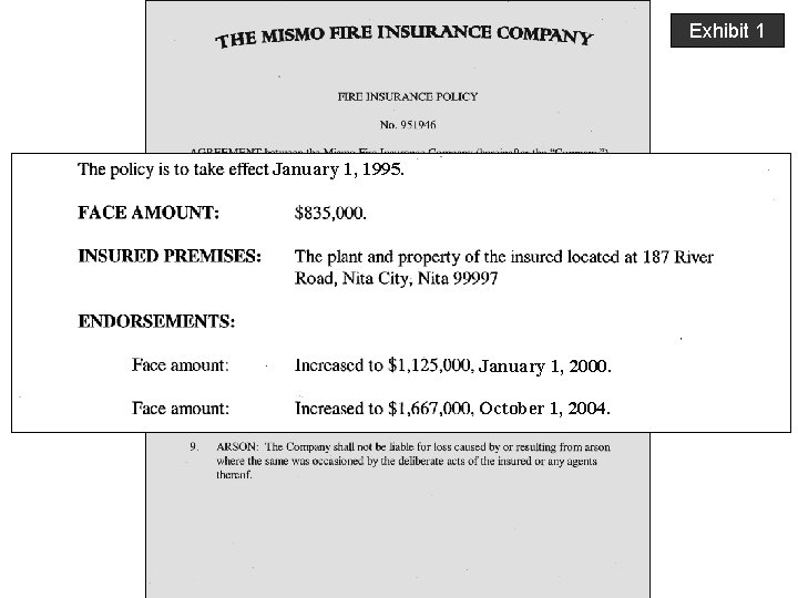 Exhibit 1 January 1, 1995. January 1, 2000. October 1, 2004. 