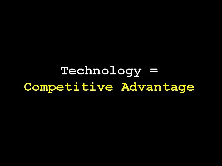 1983 Technology = Competitive Advantage 