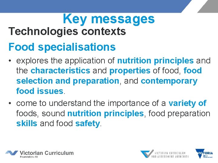 Welcome to Design and Technologies Food specialisations 7