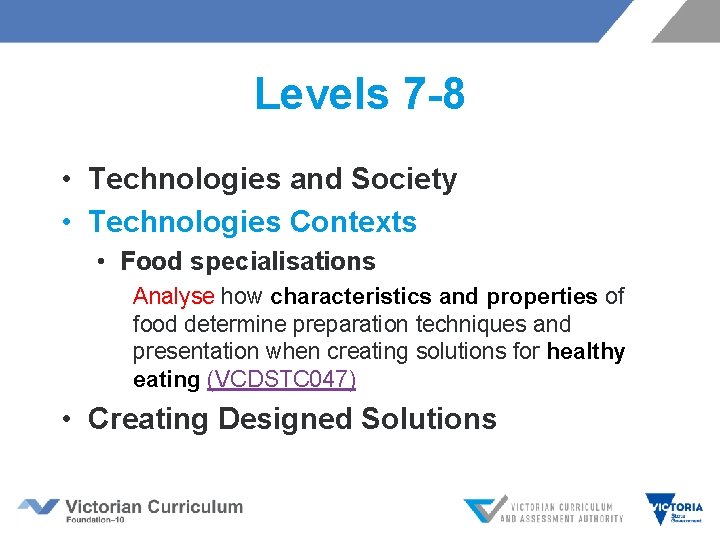 Welcome to Design and Technologies Food specialisations 7