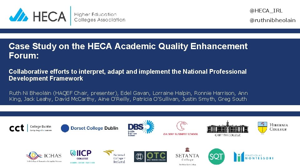 @HECA_IRL @ruthnibheolain Case Study on the HECA Academic Quality Enhancement Forum: Collaborative efforts to