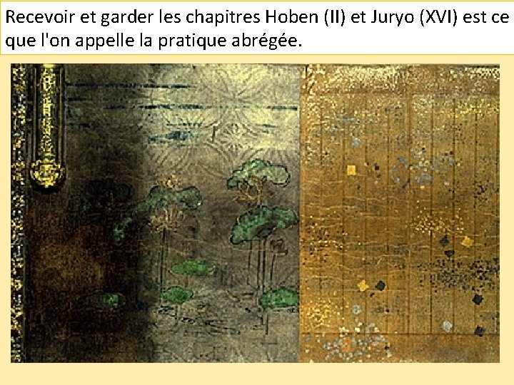 Recevoir et garder les chapitres Hoben (II) et Juryo (XVI) est ce que l'on