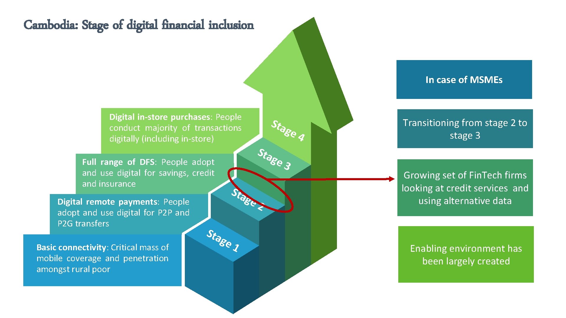 Cambodia: Stage of digital financial inclusion In case of MSMEs Digital in-store purchases: People