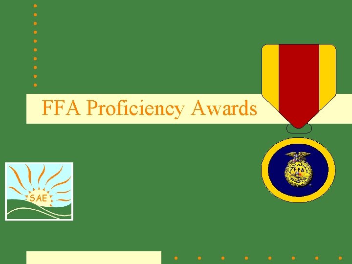 FFA Proficiency Awards SAE 