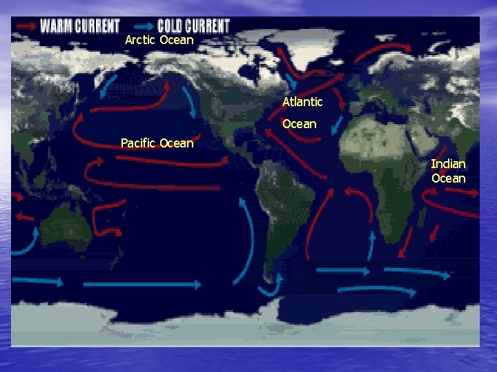 Arctic Ocean Atlantic Ocean Pacific Ocean Indian Ocean 