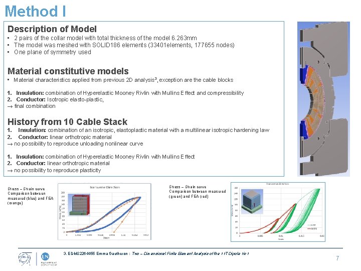 Method I Description of Model • 2 pairs of the collar model with total