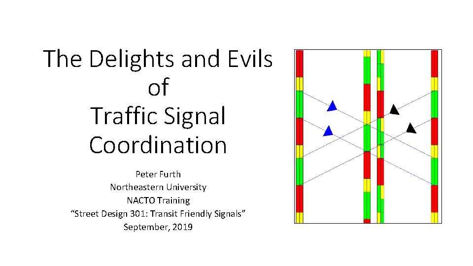 The Delights and Evils of Traffic Signal Coordination Peter Furth Northeastern University NACTO Training