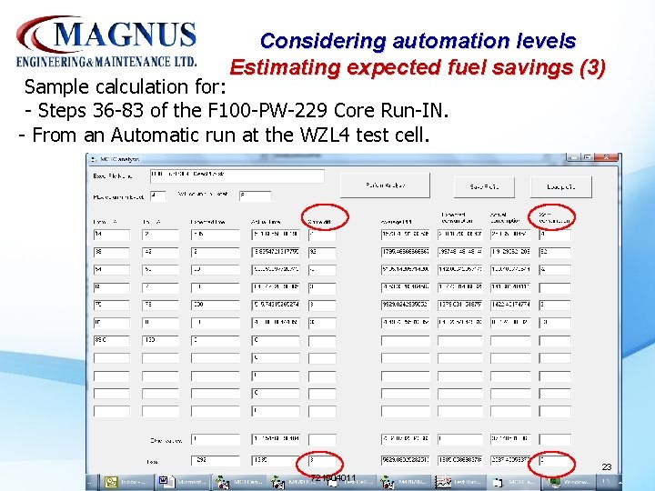 Considering automation levels Estimating expected fuel savings (3) Sample calculation for: - Steps 36 Considering automation levels Estimating expected fuel savings (3) Sample calculation for: - Steps 36