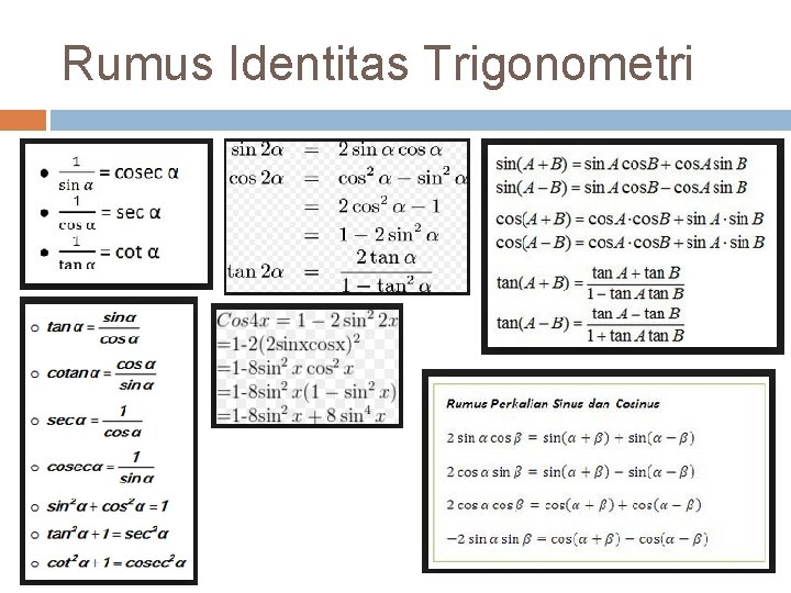 Rumus Identitas Trigonometri 