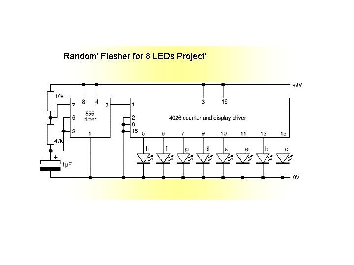 Random' Flasher for 8 LEDs Project' 