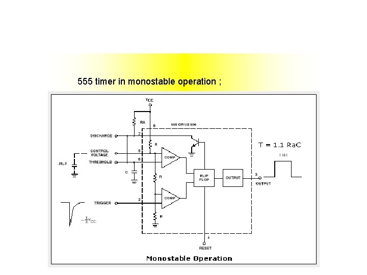 555 timer in monostable operation ; 