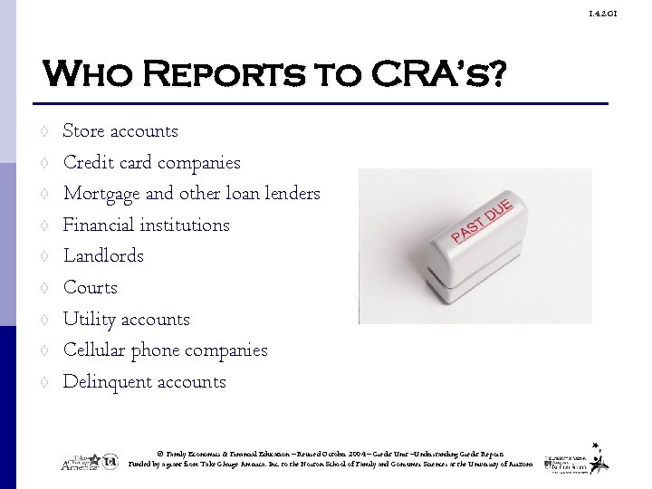 1. 4. 2. G 1 Who Reports to CRA’s? ◊ ◊ ◊ ◊ ◊