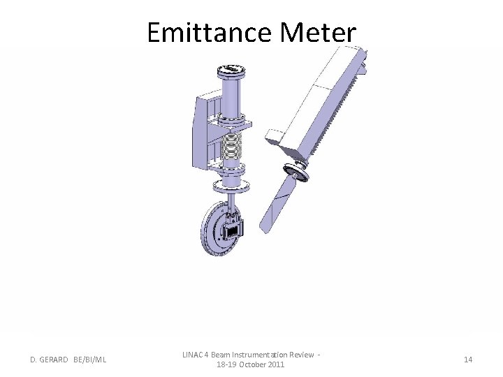 Emittance Meter D. GERARD BE/BI/ML LINAC 4 Beam Instrumentation Review 18 -19 October 2011