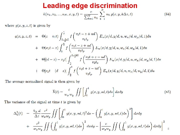 Leading edge discrimination Werner Riegler, CERN 28 