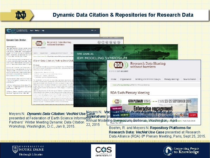 Dynamic Data Citation & Repositories for Research Data Meyers N. Dynamic Data Citation: Vec.