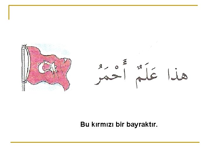 Bu kırmızı bir bayraktır. 