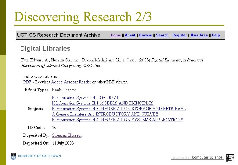 Discovering Research 2/3 