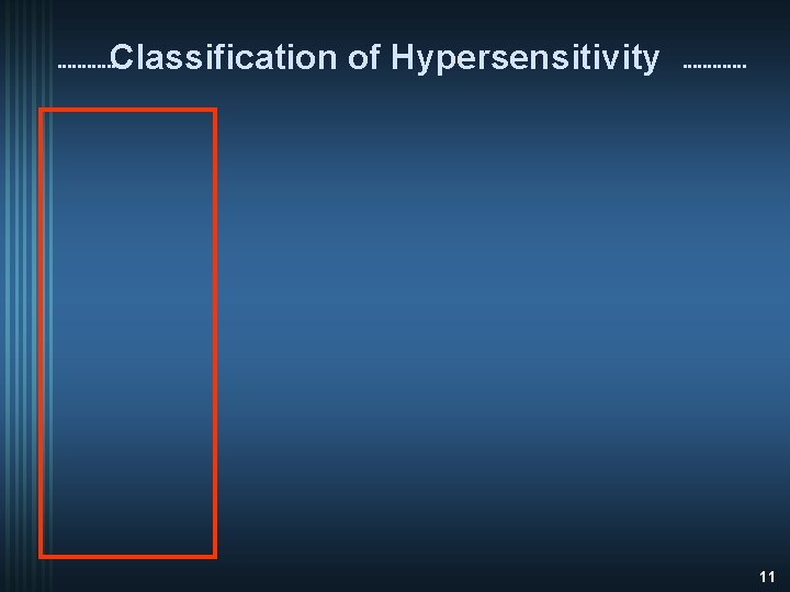 Classification of Hypersensitivity 11 