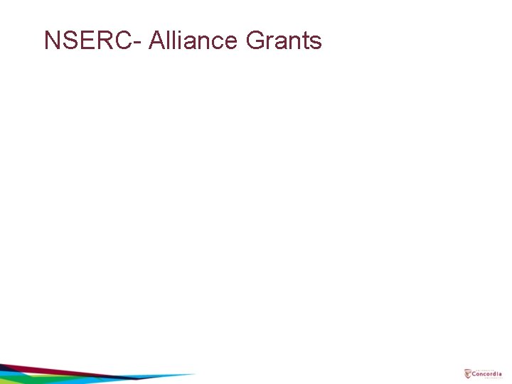 NSERC- Alliance Grants 