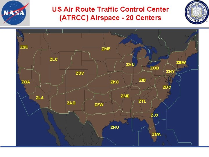 US Air Route Traffic Control Center (ATRCC) Airspace - 20 Centers ZSE ZMP ZLC