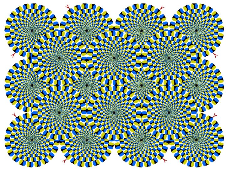 Motion illusion, rotating snakes 