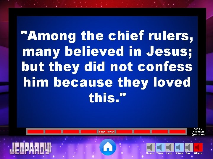 "Among the chief rulers, many believed in Jesus; but they did not confess him