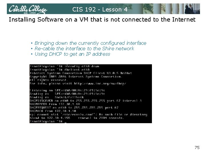 CIS 192 - Lesson 4 Installing Software on a VM that is not connected