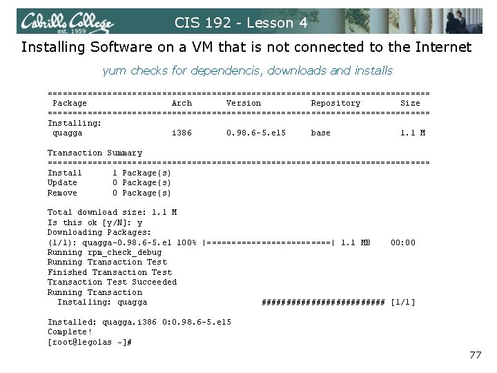 CIS 192 - Lesson 4 Installing Software on a VM that is not connected