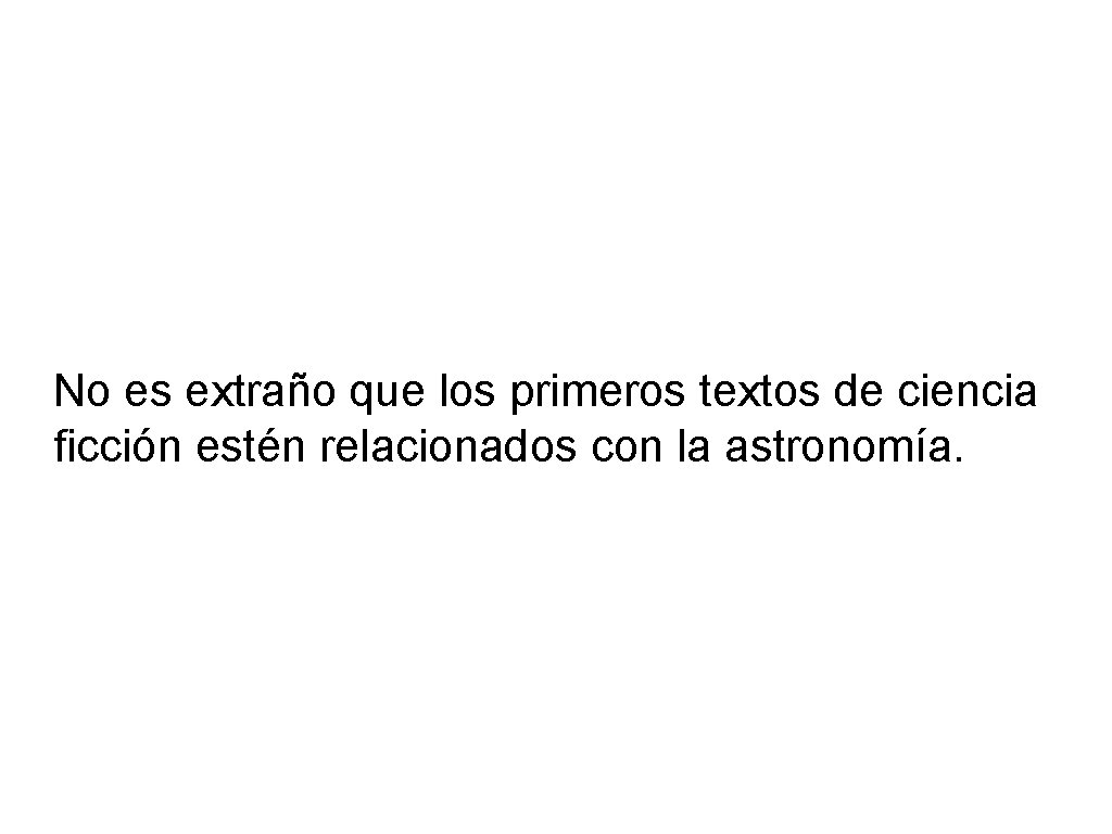 No es extraño que los primeros textos de ciencia ficción estén relacionados con la