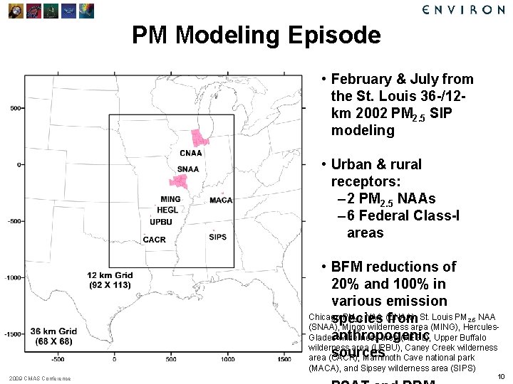 PM Modeling Episode • February & July from the St. Louis 36 -/12 km