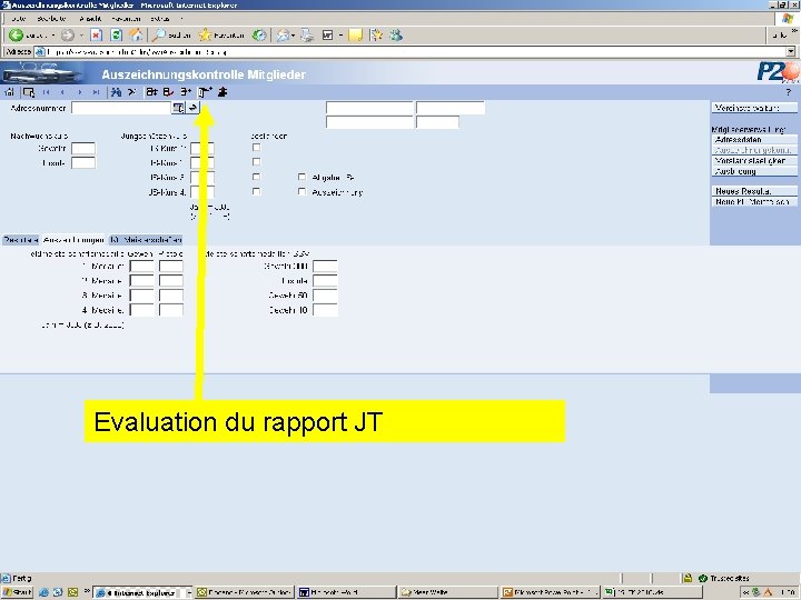 Evaluation du rapport JT 