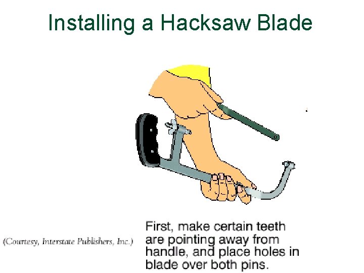 Installing a Hacksaw Blade 