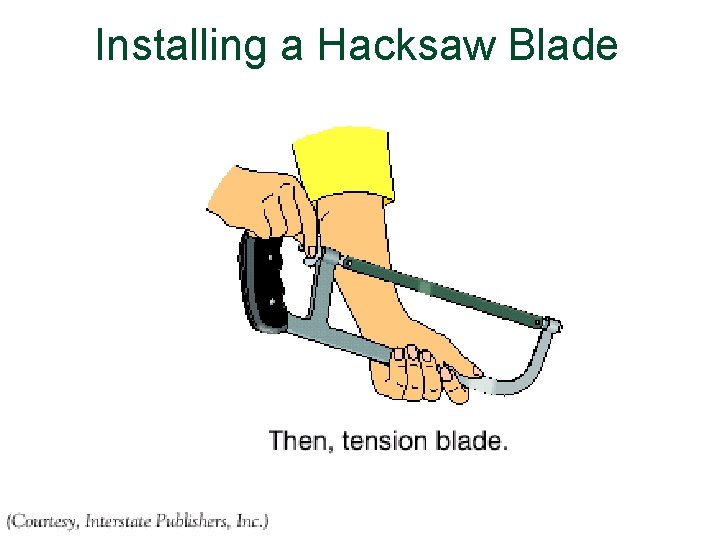 Installing a Hacksaw Blade 