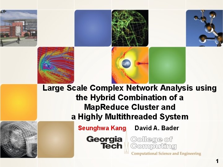 Large Scale Complex Network Analysis using the Hybrid Combination of a Map. Reduce Cluster