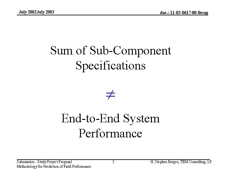 July 2002 July 2003 doc. : 11 -03 -0617 -00 -0 wng Sum of